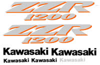 Kawasaki ZZR 1200 2001-2005 decal set